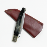 Enzo Alfano Pocket Knife - Red Leather Sheath