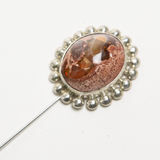 Mexican Opal Hat Stick Pin - Circle