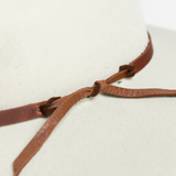 Leather Tie Hat Band - Dark Brown