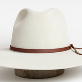 Leather Tie Hat Band - Dark Brown