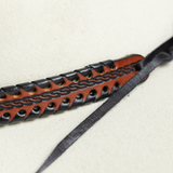 Whipstitch Leather Hat Band - Dark Brown
