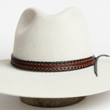 Whipstitch Leather Hat Band - Dark Brown