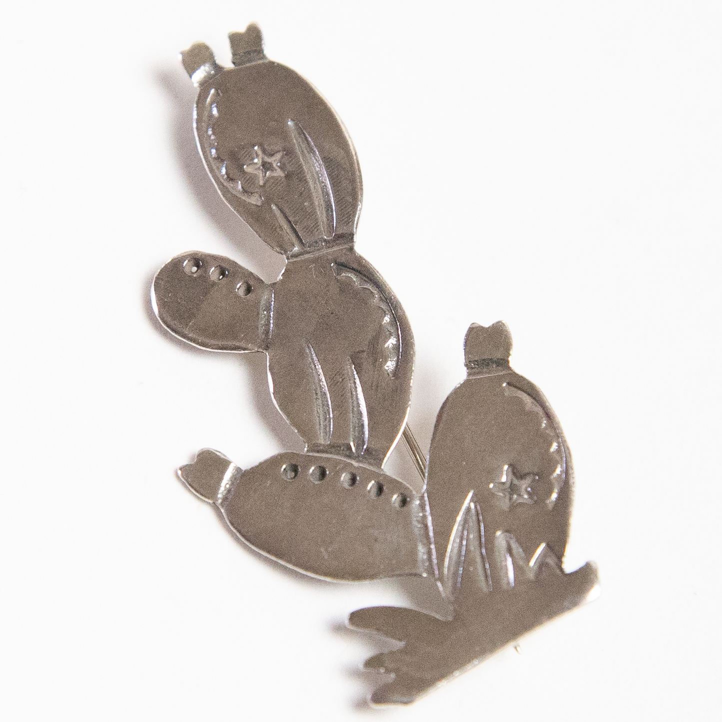 Silver Cactus Pin