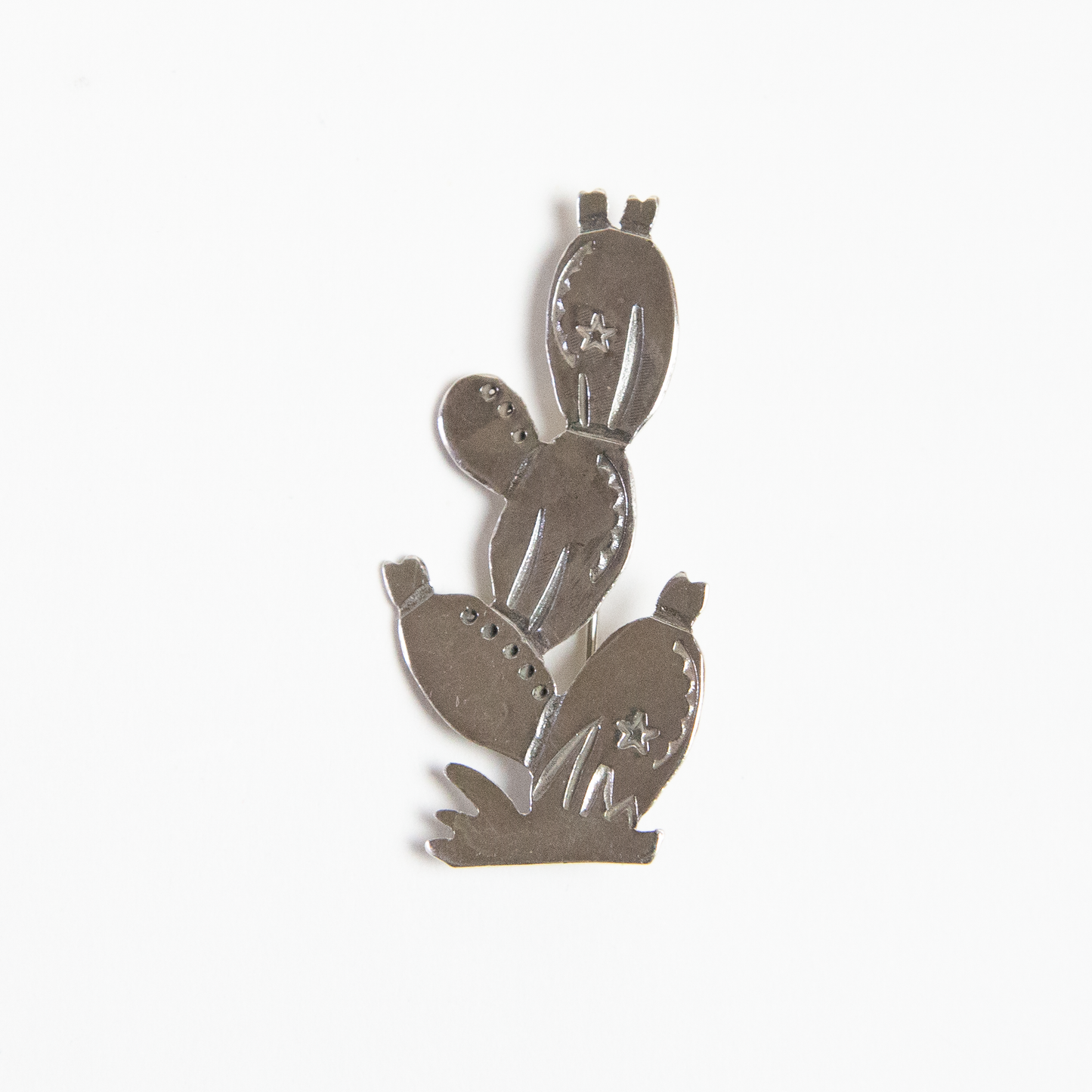 Silver Cactus Pin