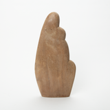 Wooden Mother and Child Sculpture