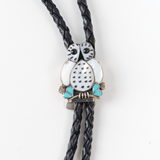 Mother of Pearl Owl Bolo Tie