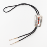 Five Coral Stone Bolo Tie