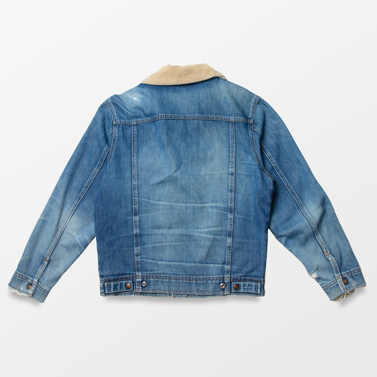 Tan Corduroy Collar Jean Jacket