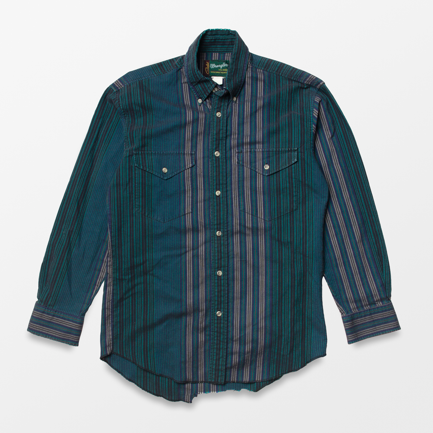 Vintage 90s Wrangler Striped Long Sleeve Button Up