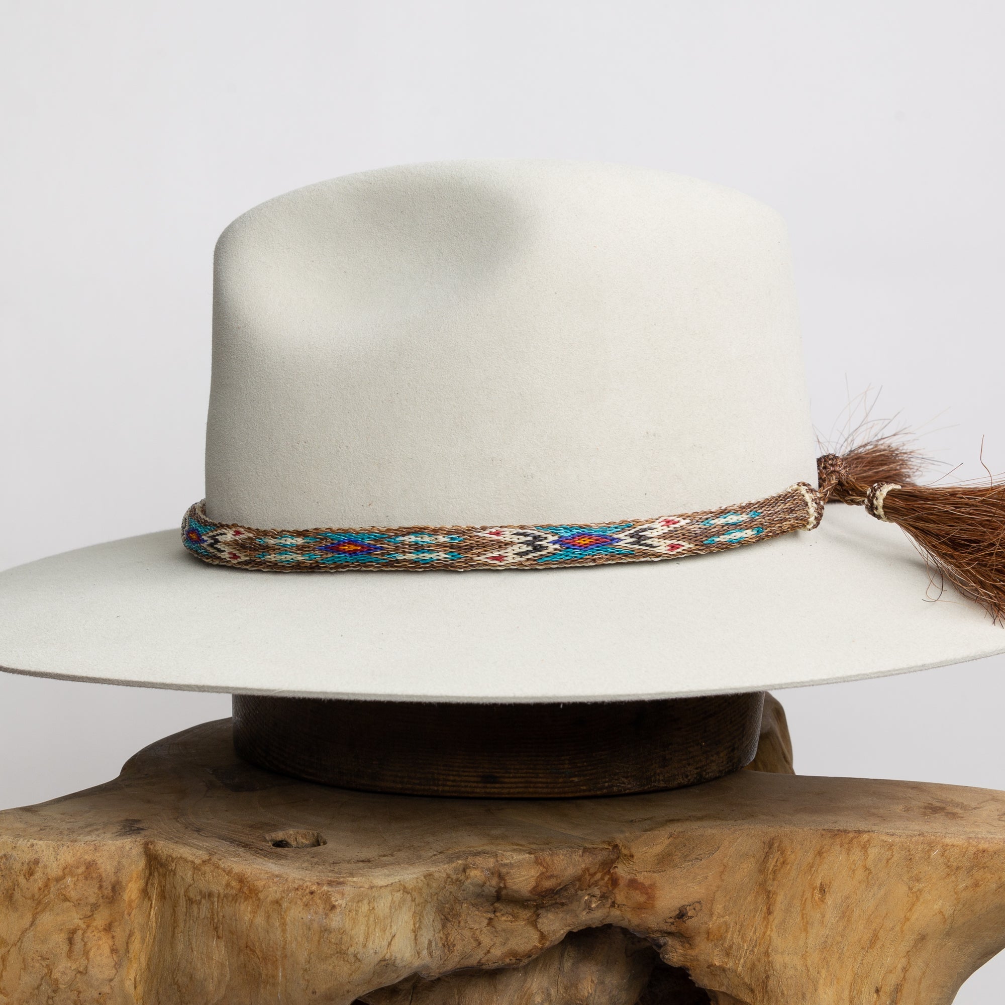 Hitched Horsehair Hat Band - Brown Reversible Double Tassel –  Maufrais-Austin