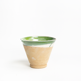 Green Glaze Clay Mixing Bowl