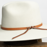 Leather Tie Hat Band - Light Brown