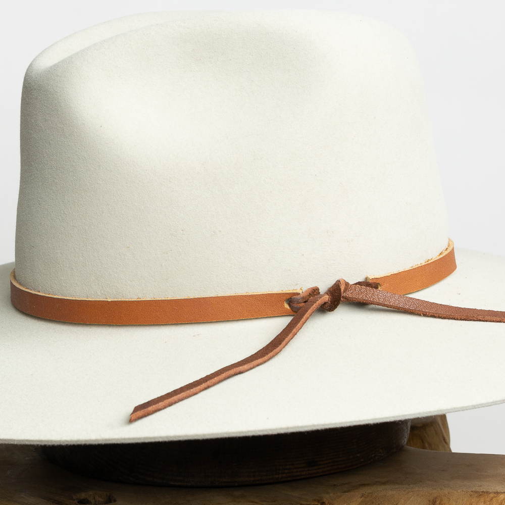 Leather Tie Hat Band - Brown