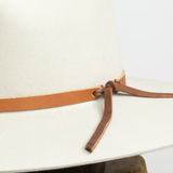 Leather Tie Hat Band - Light Brown