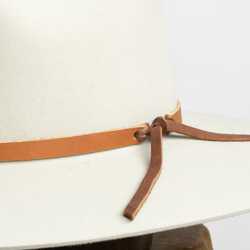 Leather Tie Hat Band - Brown