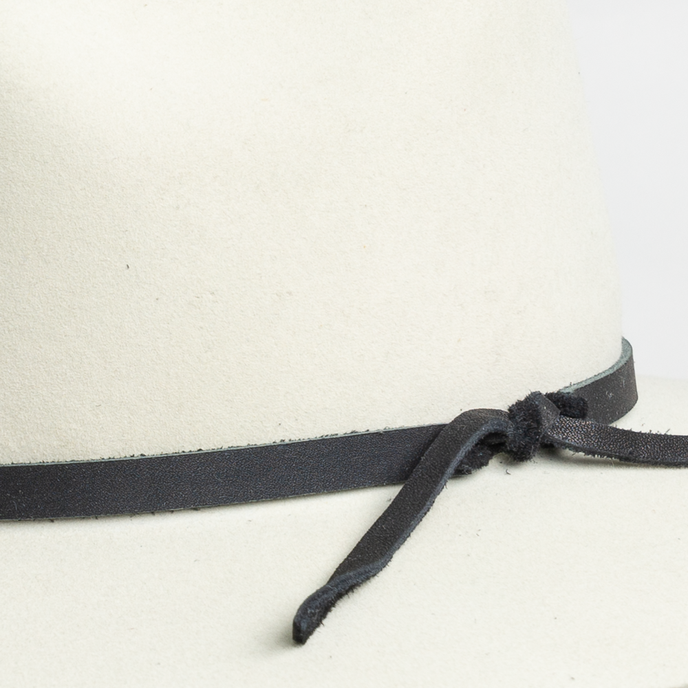 Leather Tie Hat Band - Black