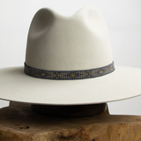 Beaded Stretch Hat Band - Silver