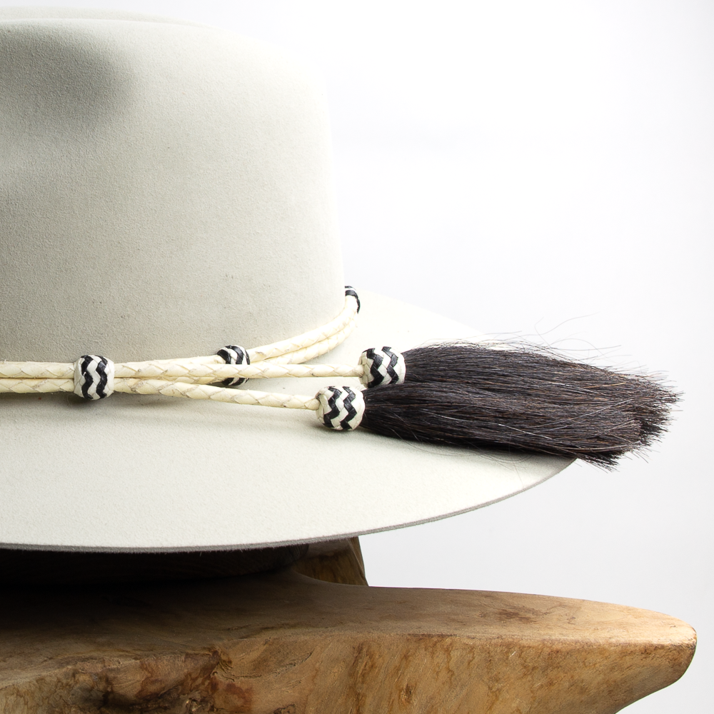 Rawhide Hat Band With Tassels - Black – Maufrais-Austin