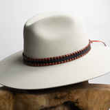 Whipstitch Leather Hat Band - Black