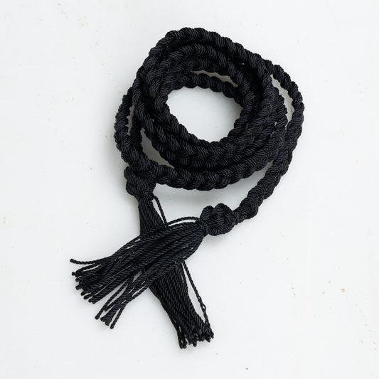 Nylon Braided Hat Band - Black