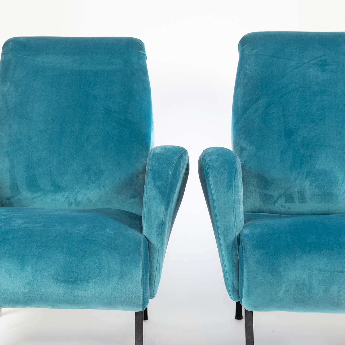 70's EYEtalian Teal Chairs - Pair