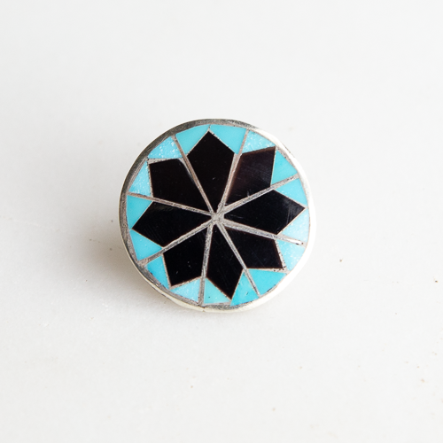 Zuni Turquoise Star Pin