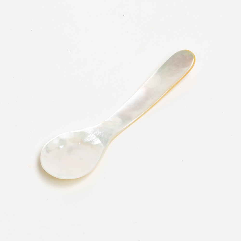 White Shell Caviar Spoon
