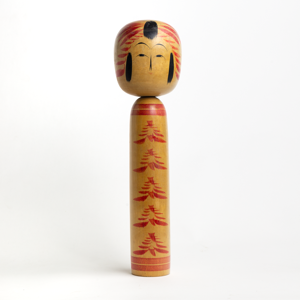 Vintage Japanese Red Kokeshi Doll