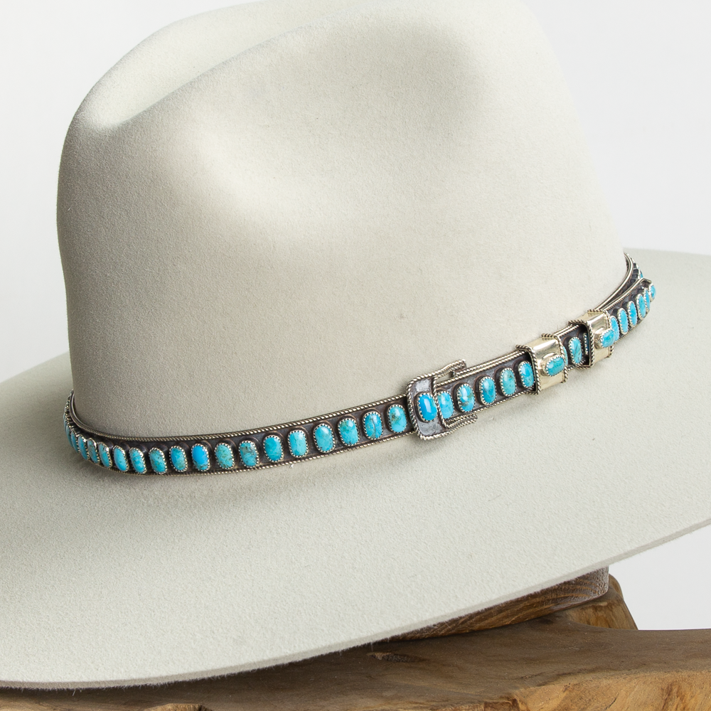 Sterling Silver Turquoise Hat Band