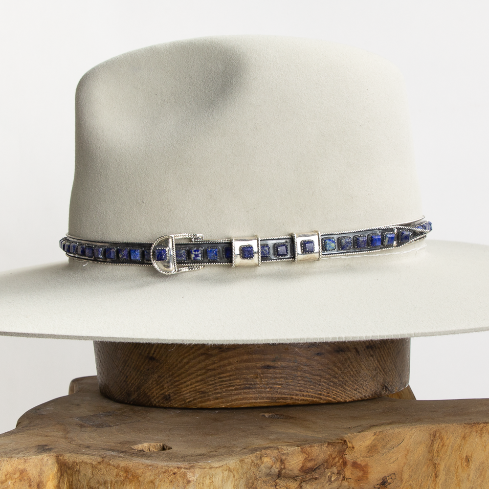 Lapis Lazuli Sterling Silver Hat Band