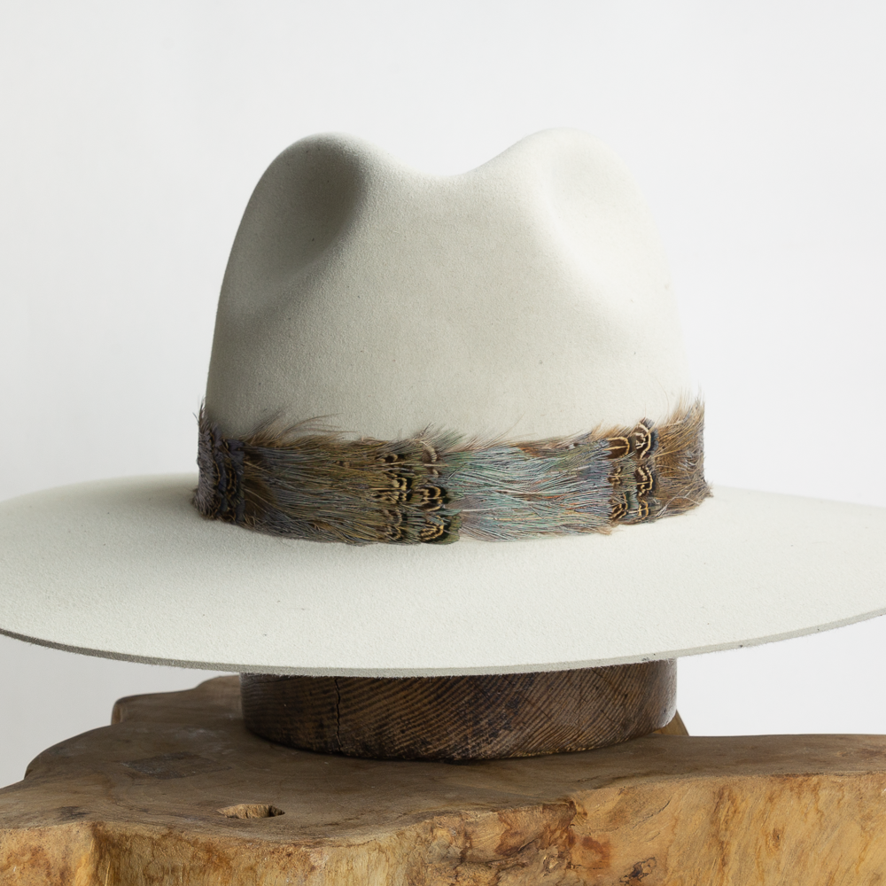 Feather Hat Band Blue Reeves Maufrais Austin