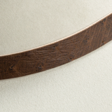 Ostrich Leather Tie Hat Band - Chocolate