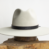 Ostrich Leather Tie Hat Band - Black
