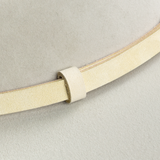 Leather Hat Band - Beige Cream Saddle
