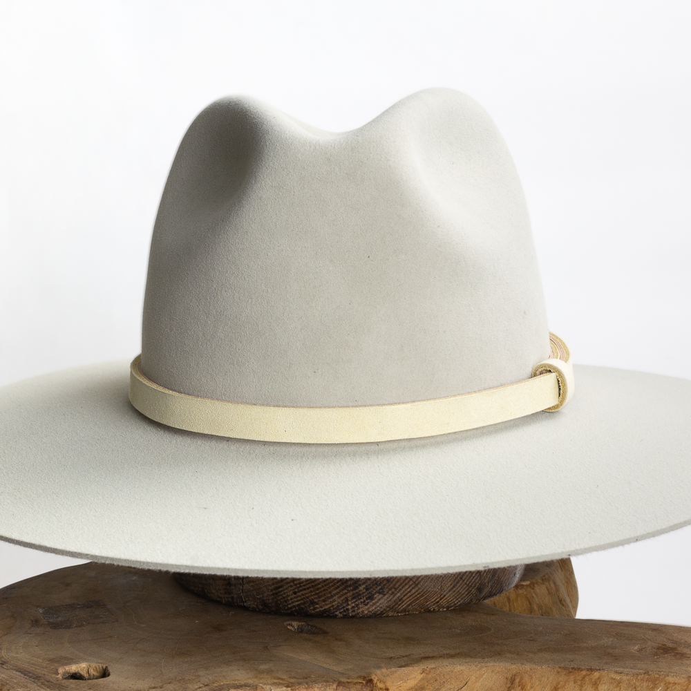 Leather Hat Band - Beige Cream Saddle