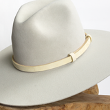 Leather Hat Band - Beige Cream Saddle