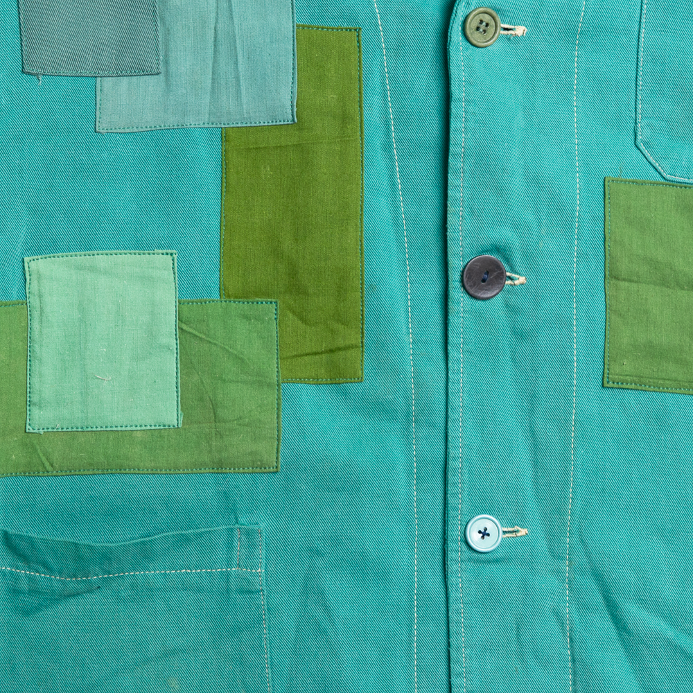 Teal Patchwork Chore Coat