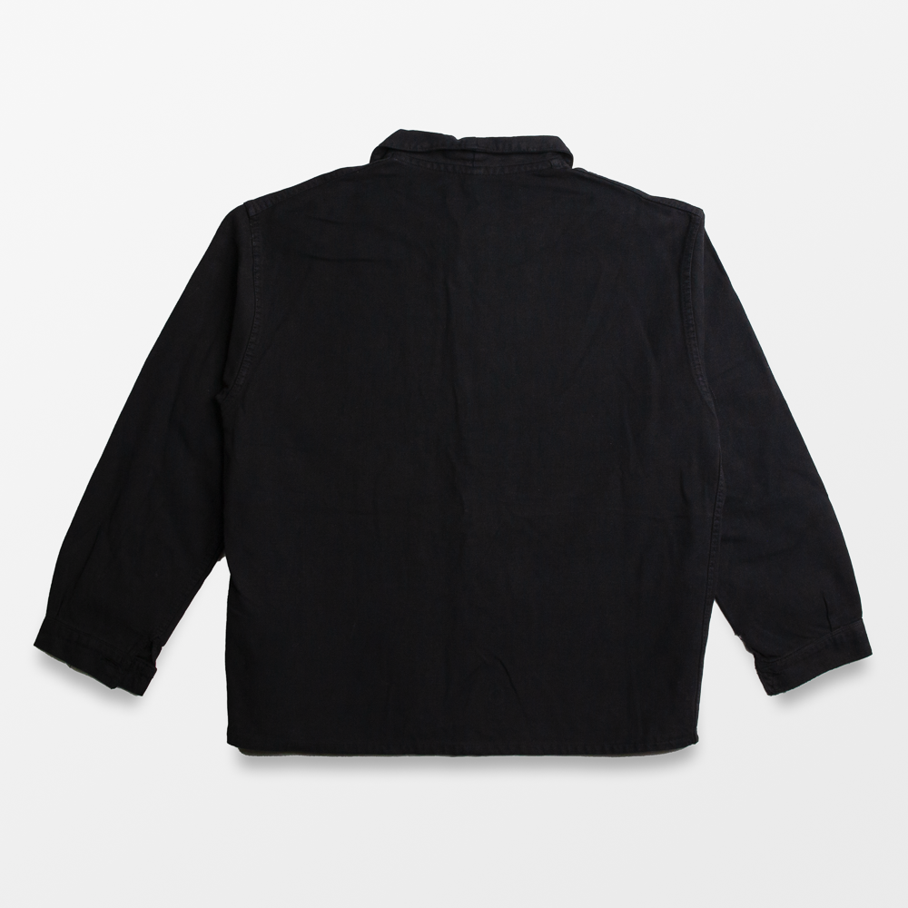Black Patchwork Chore Coat