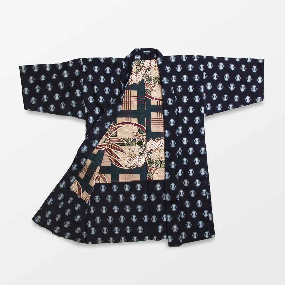 Indigo Pattern Quilted Kimono