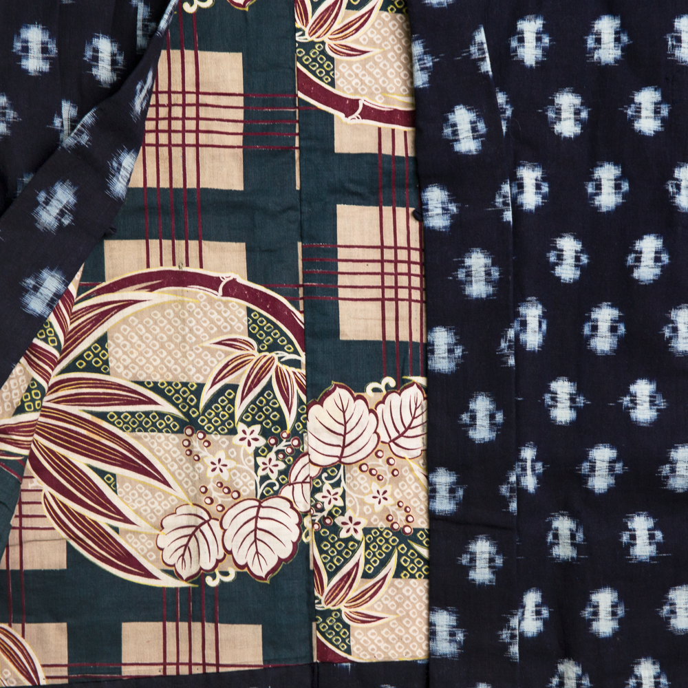 Indigo Pattern Quilted Kimono