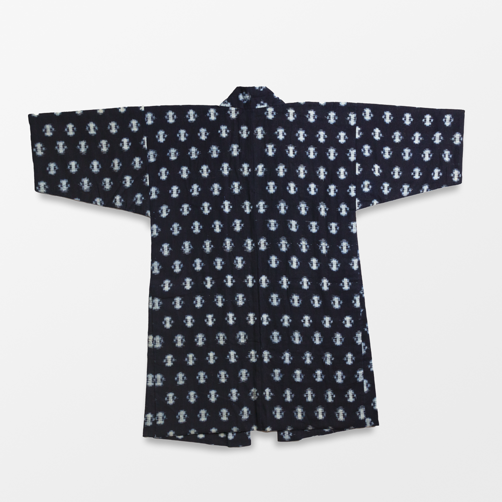 Indigo Pattern Quilted Kimono