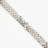 Python Leather Tie Hat Band - Grey