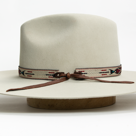 Thick Tapestry Hat Band - Red