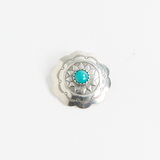 Kingman Turquoise Flower - Scalloped