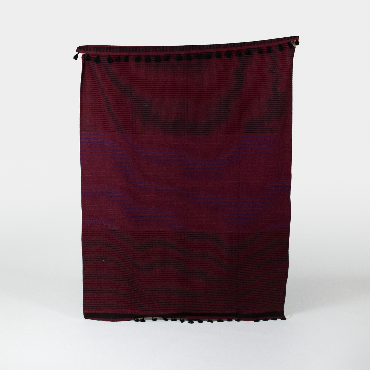 Cotton Woven Blanket - Maroon