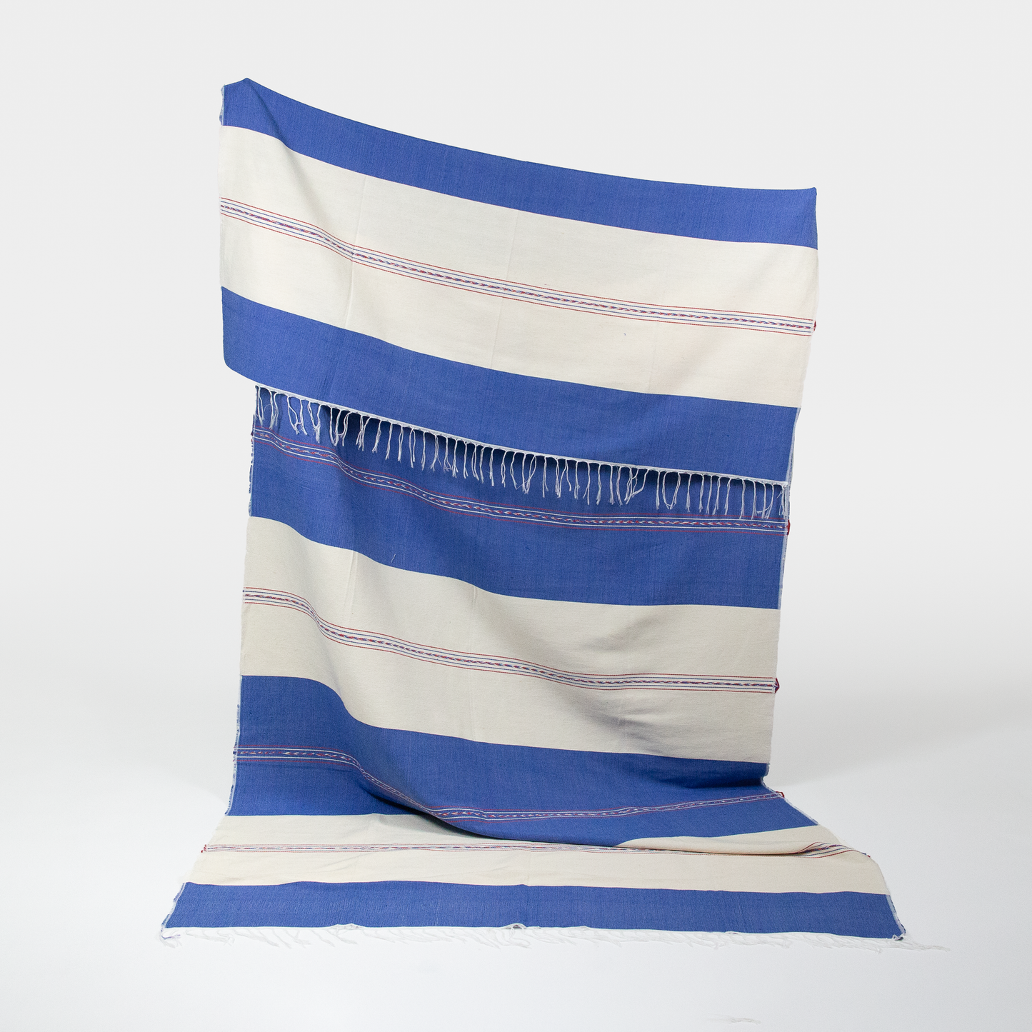 Cotton Woven Blanket - Blue