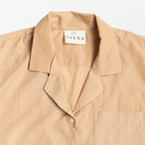 Lekha Unisex Camp Shirt - Coral Stripe