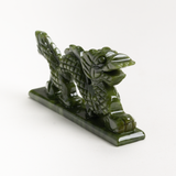 Small Hunter Green Jade Dragon