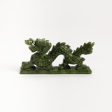 Small Hunter Green Jade Dragon