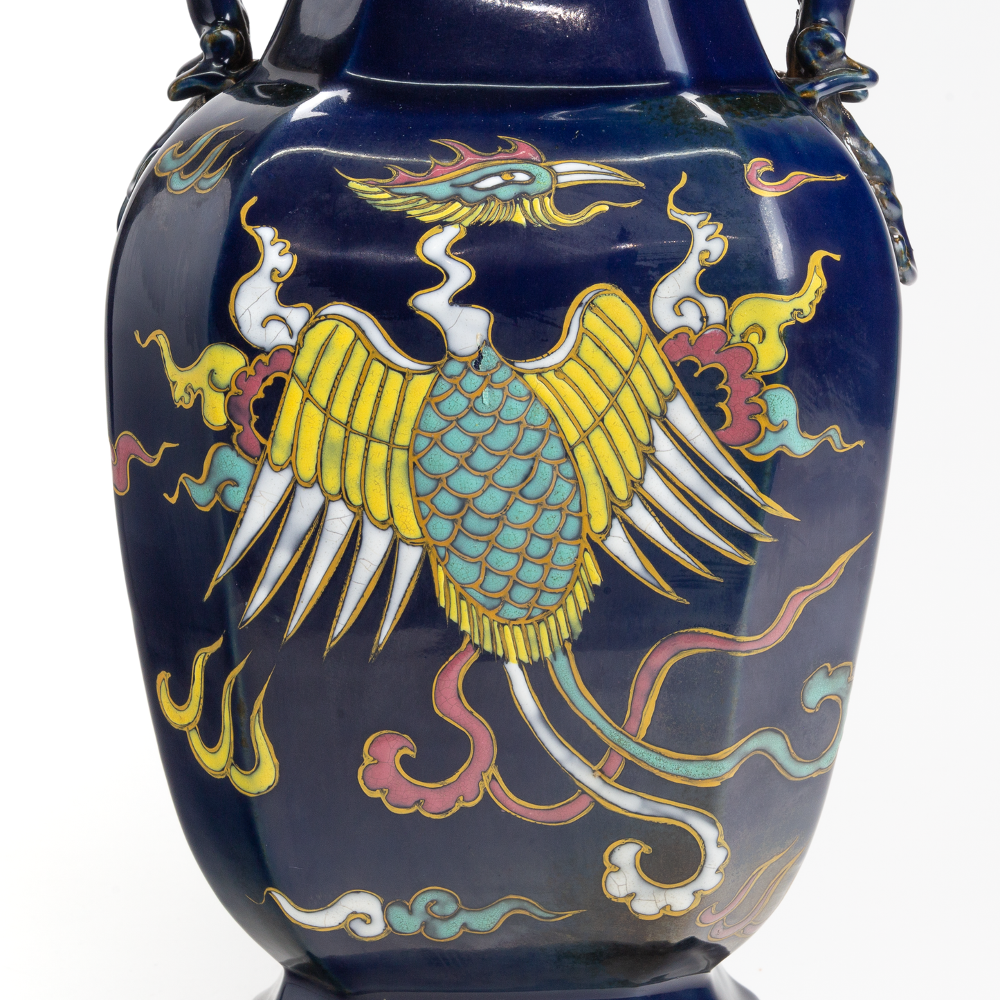 Navy Blue Oriental Vase